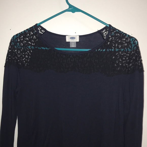 Navy and black long sleeve tunic - Picture 2 of 3